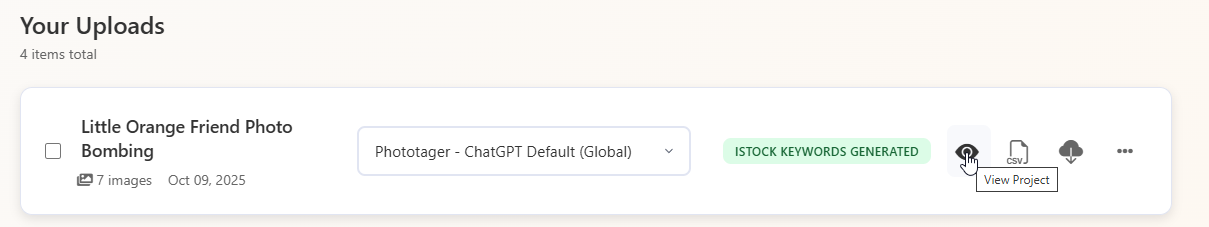 Edit template interface